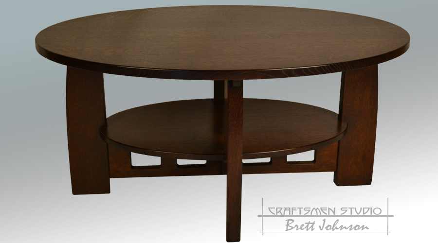 Arts and Crafts Furniture | Oval Coffee Table Inspired By Limbert Furniture Company