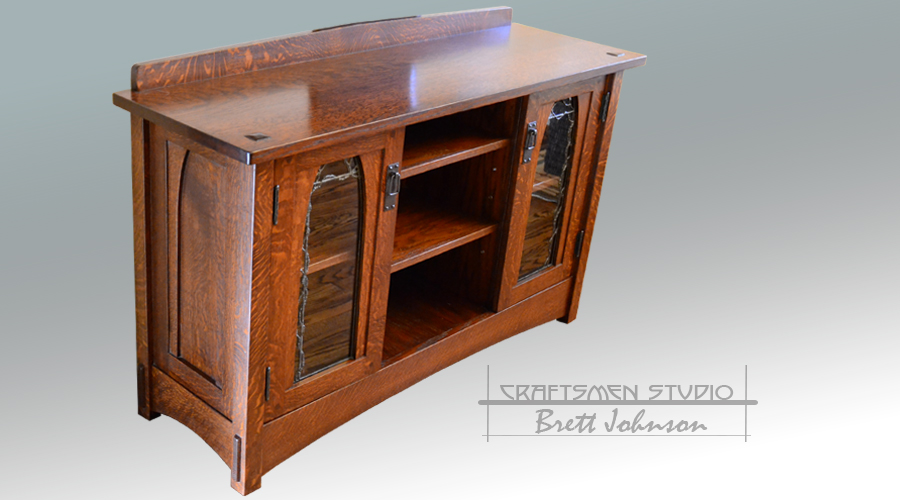 Arts and Crafts Tv Cabinet | Craftsman Style Hand Crafted Media Cabinet