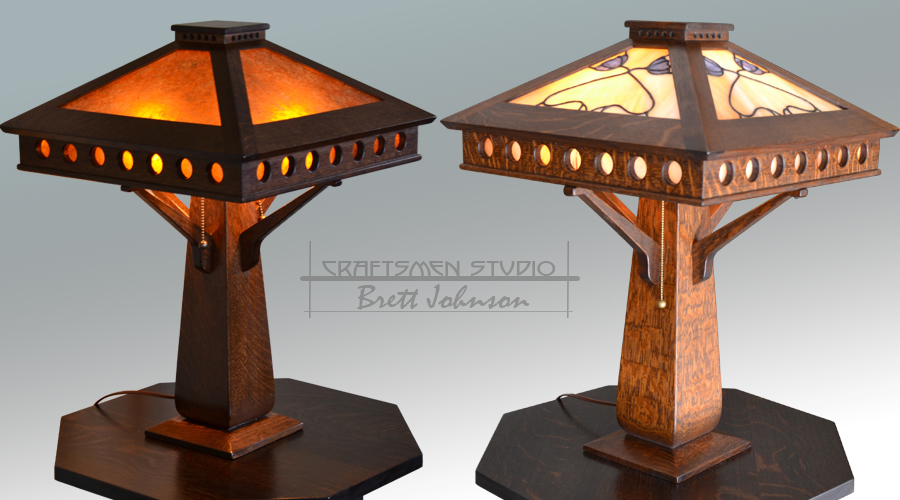 Hand Crafted Arts And Crafts Lighting, Antique Arts And Crafts Table Lamps
