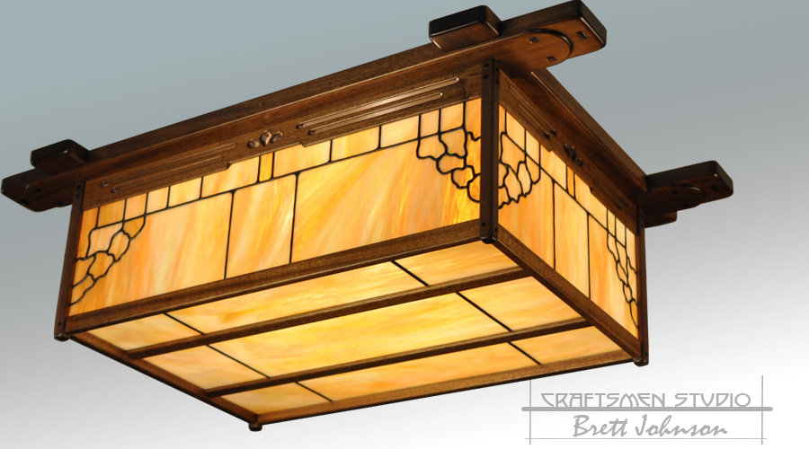 Greene and Greene Inspired Ceiling Light Fixture