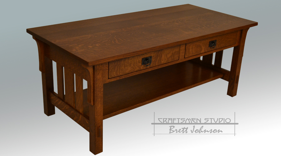 Hand Crafted Arts and Crafts Coffee Table | Craftsman Style Furniture