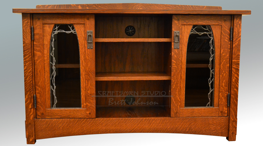 Arts and Crafts Media Cabinet | Hand Made Craftsman TV Console