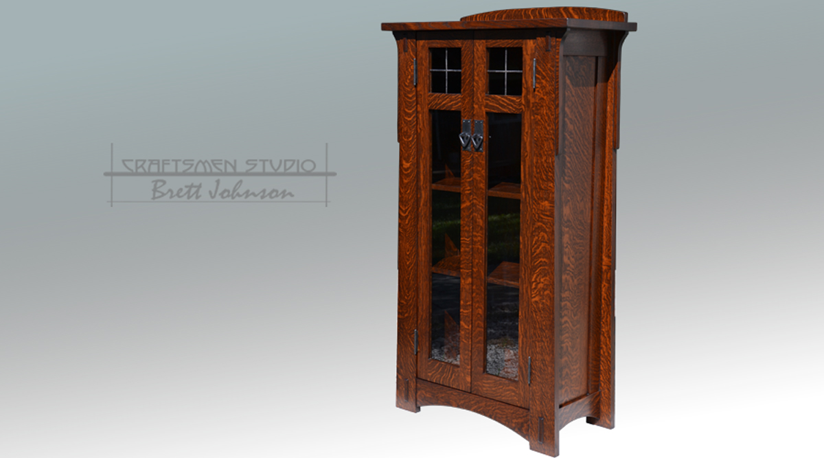 Craftsmen Style arts and crafts bookcase.