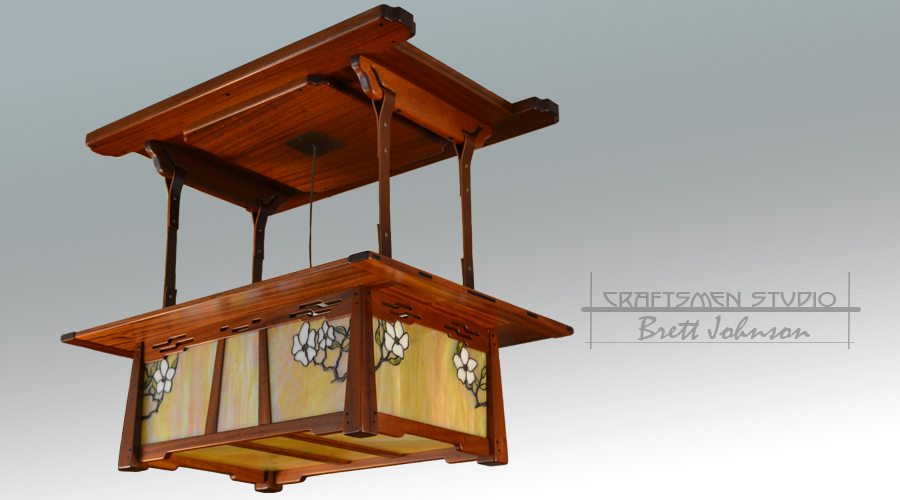 La Jolla Chandelier — Greene and Greene style lighting for Craftsman homes.