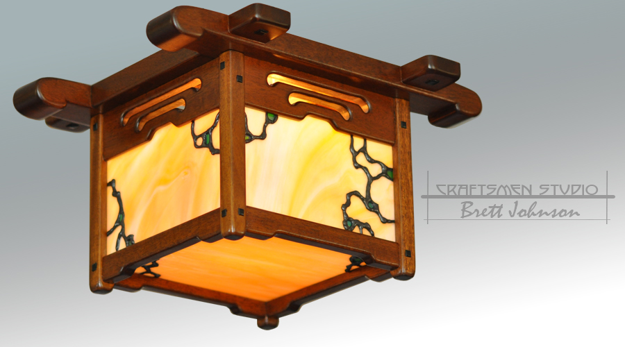 Greene and Greene Pratt House Inspired Ceiling Light Fixture