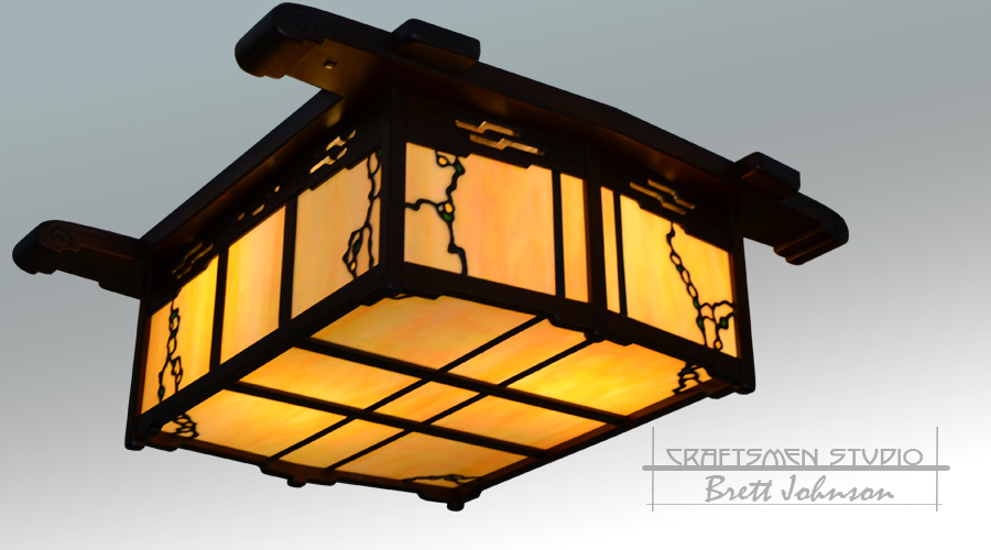 Greene and Greene Lighting Pratt House Fixture| Arts and Crafts Ceiling Fixture